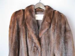 Classic Saga Mink Fur Coat Brown Women