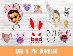 Cut files for silhouette cameo and cricut machines. Bad Bunny Svg Bundle Bad Bunny Svg Bad Bunny Png Bad Bunny Clipart Bunny Svg Bunny Silhouette Clip Art