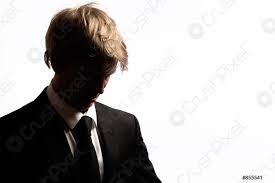 Geschäftsmann Silhouette auf weißem Hintergrund - Foto vorrätig | Crushpixel