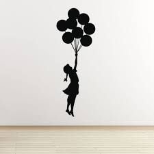 Banksy Wall Sticker Flying Balloon