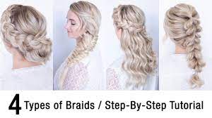 4 types of braids step by step