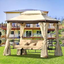 Double Roof Soft Canopy Outdoor Gazebo