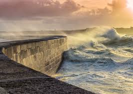 Protected By Vertical Sea Wall Defences