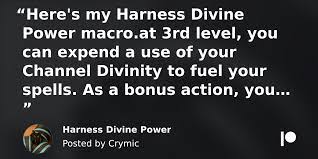 Harness divine power