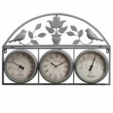 67cm Garden Wall Weather Station Clock