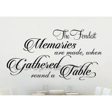 I find weddings really boring. Fondest Memories Gathered Round A Table Kitchen Dining Room Wall Quote Sticker Vinyl Mural Decal