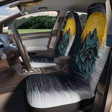 Wolf Car Seat Coversblack Car Decor