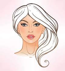 female face chart makeup artist blank