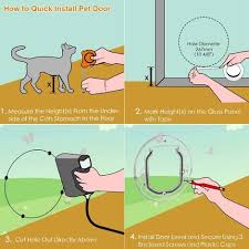Litzee Cat Door Lockable 4 Way Cat