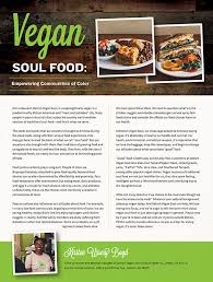 vegan soul food recipe flyer peta