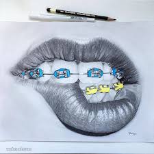 lips color pencil drawings by roman0701