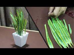 diy artificial snake plant how to