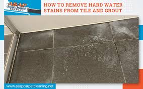 remove hard water stain from tile and grout