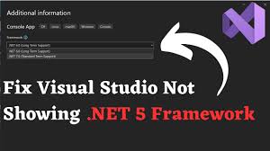 not showing net 5 framework