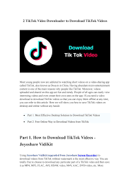 Live video is huge among audien. How To Download Tiktok Videos Top 2 Ways By Echoyi Issuu