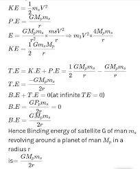 Binding Energy Of A Satellite Revolving