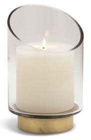 Paddywax Brass Glass Hurricane Candle