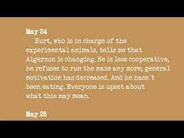 They hope the operation and special medication will increase his intelligence, just as it has for the laboratory mouse, algernon. Flowers For Algernon Part 2 5 15 6 15 Audiotext Youtube