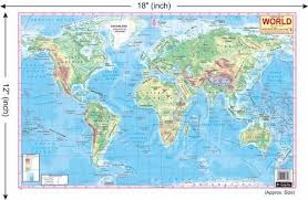 world laminated maps 12 x 18 inchs