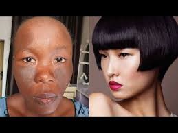 black tries a korean model makeup