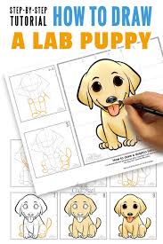 easy step by step cute puppy drawing