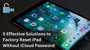 factory reset ipad without icloud pword