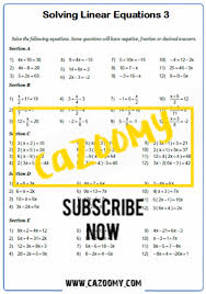 Equations Worksheets Practice