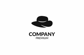 modern flat hat man logo design
