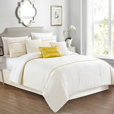 Gold Stripe Embellished Comforter Set