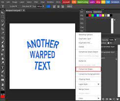 warped text as curves for designer