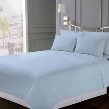 Fab Glasirror Bed Sheet Queen 200 Thread Count Cotton Baby Blue Bed Sheet Dyt2 Qs