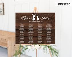 Printed Rustic Wedding Seating Chart Sign Wooden Seating Chart Board Seating Plan Wood Table Seating Chart With Deer Barn Wedding Seating