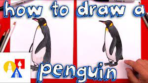 how to draw a realistic emperor penguin