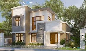 Buildding amazing pretty brick swimming pool and modern two story house villa design in forest Kerala Home Designs And Construction Publish 1185 Square Feet Kerala House Design