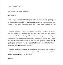 Sample Thank You Letter For Scholarship 9 Download Free Documents