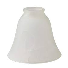 White Marble Glass Bell Shade For