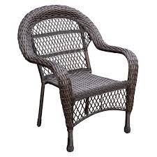 Outdoor Wicker Chair Brown