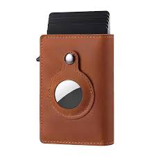 Mens Slim Wallet For Airtag With Money