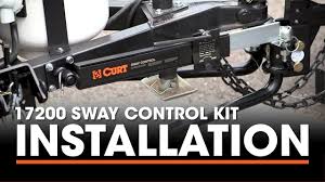 weight distribution trailer hitch install curt 17200 sway control kit