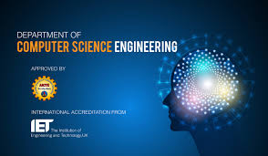 Computer science isolated on abstract digital banner yellow background. Simats Engineering Cse