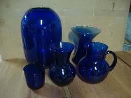 Vintage Antique Blue Glass Antiques