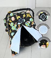 Personalized Car Seat Canopy Rocket