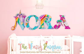Unicorn Nursery Wall Painted Letters