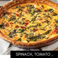 spinach tomato and goat cheese quiche
