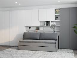 twin xl sofa bed and cabinets system