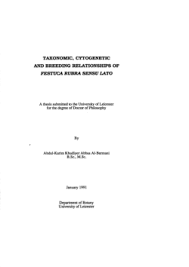 Taxonomic, cytogenetic and breeding relationships of Festuca rubra ...