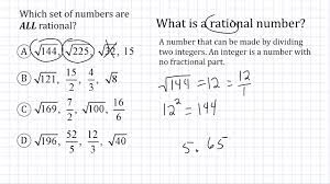 Identifying Rational And Irrational Numbers - YouTube