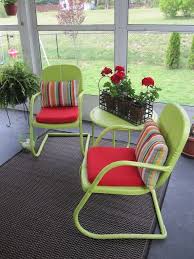 Repainted Antique Metal Patio Chairs