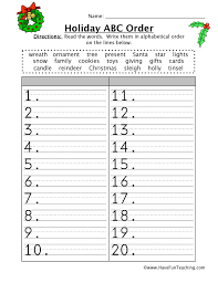 Some of the worksheets displayed are , 2nd grade alphabetical order 4, abc order basic candg, 2nd grade alphabetical order 1, dolch sight words second grade alphabetical order, alphabetizing 2nd letter, alphabetization, a b. Christmas Abc Order Worksheet Have Fun Teaching