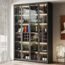 Glass Door Wine Cabinet Display Cabinet